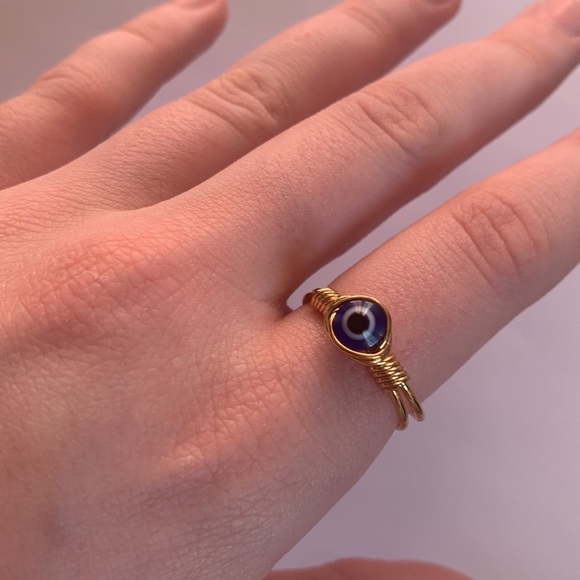 Evil eye ring SIZE 8 - Picture 1 of 4